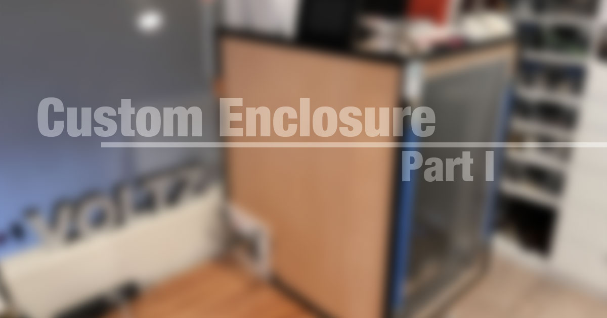 Completed 3D printer enclosure built from 2020 aluminum extrusion