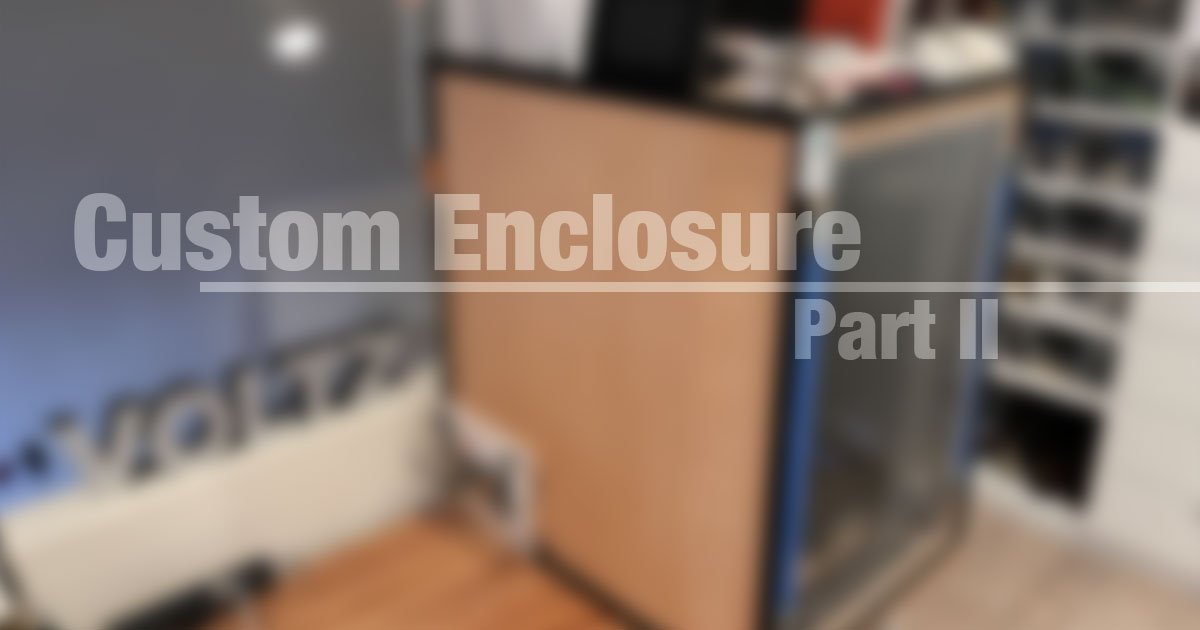 Completed 3D printer enclosure electronics and control panel mounted externally