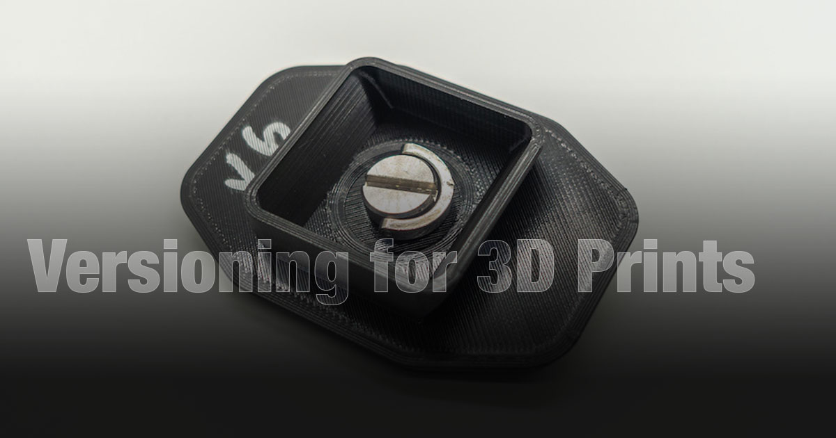 Multiple versions of a 3D printed tripod quick-release plate laid out in a row